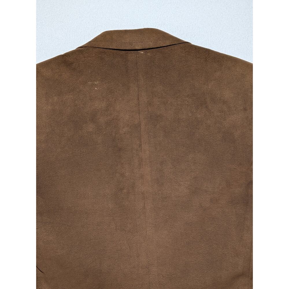Vintage Halston Faux Suede Blazer – Neiman Marcus – Brown‎ – Men's M (Est.) - Picture 5 of 16